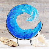 Wave Fused Glass Sculpture